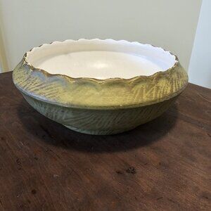 McCoy Pottery 1960s Bronze Glaze Over Mid Century Planter Bowl #M7 MCM